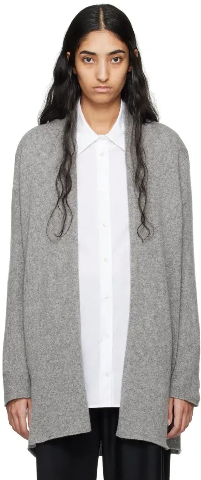 The Row Gray Fulham Cardigan In Mhg Medium Heather G