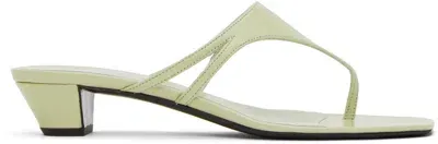 The Row Green Thong Heeled Sandals In Mint