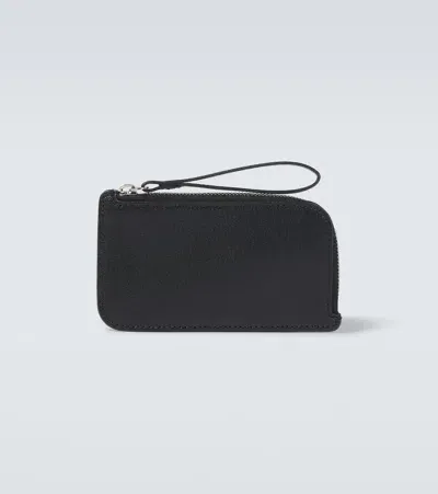 The Row Leather Wallet In Black