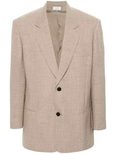 The Row Abram Single-breasted Blazer In Beige