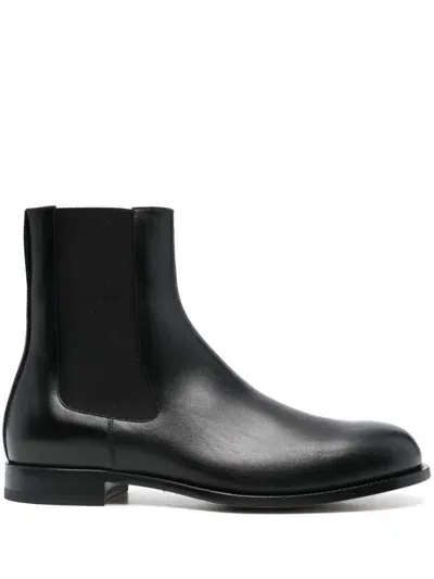 The Row Novus Chelsea Boots In Blk Black