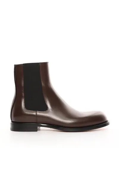 The Row Novus Leather Chelsea Boots In Brown