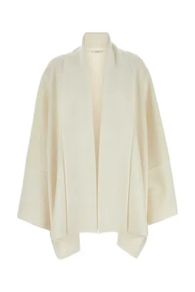 The Row Oversize Long Sleeved Cardigan In White