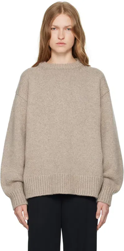 The Row Taupe Himus Sweater In Tau Taupe