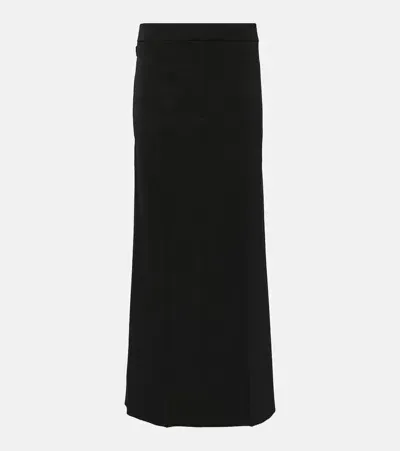 The Row Trevy Wool Maxi Skirt In Black