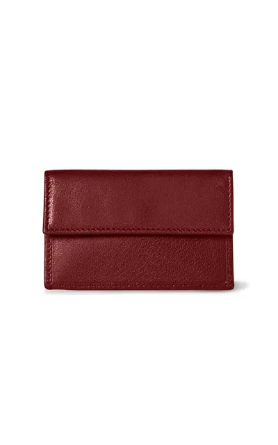 The Row Two Leather Card Case In Red