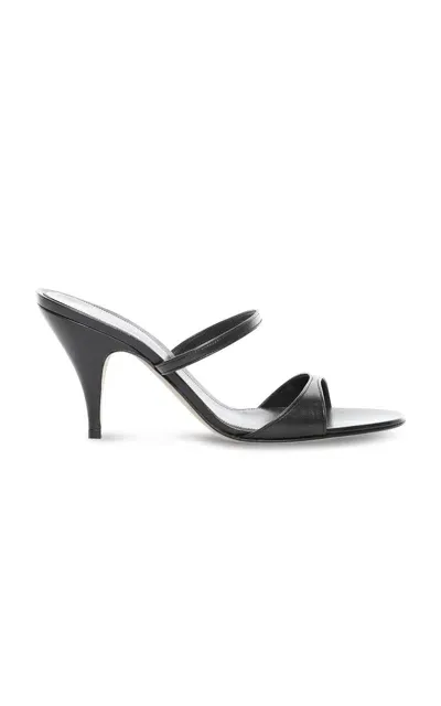 The Row Vika Leather Sandals In Black