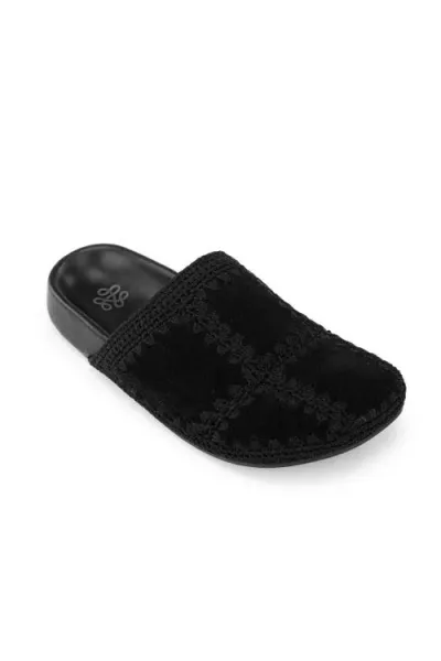 The Sak Bolinas Clog In Black Suede Patch