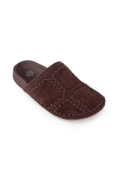 The Sak Bolinas Clog In Mahogany Suede Patch