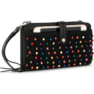 The Sak Iris Smartphone Crossbody In Black Multi Beads