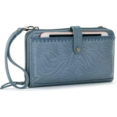 The Sak Iris Smartphone Crossbody In Maritime Wave Emboss