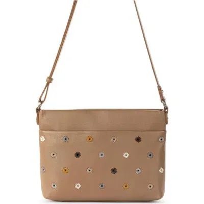 The Sak Melrose Crossbody In Chestnut Multi Eyelet