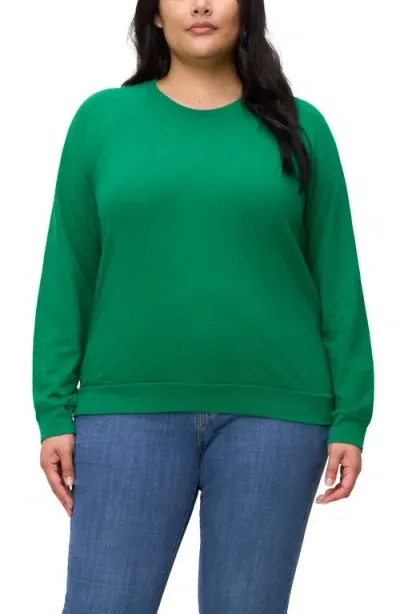 The Standard Stitch The Raglan Sweatshirt In Kelly Green