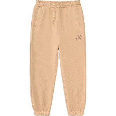 The Sunday Collective Kids' Natural Dye Everyday Joggers In Beige