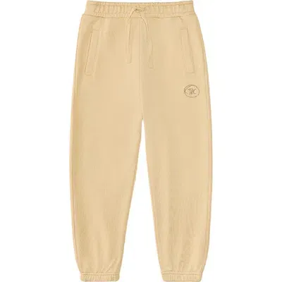 The Sunday Collective Kids' Natural Dye Everyday Joggers In Light Yellow