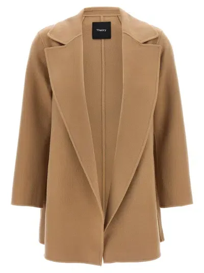 Theory Clairene Coat In Beige