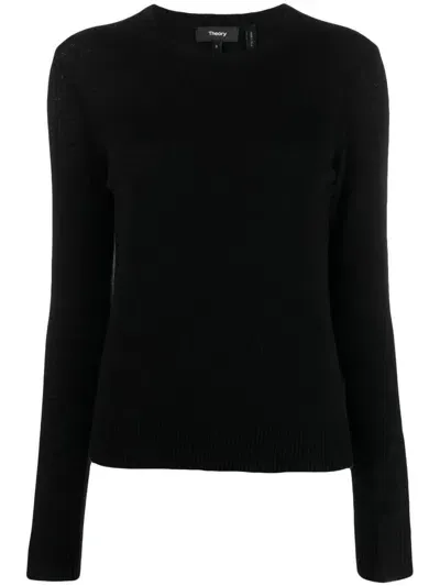 Theory Long-sleeved Cashmere Jumper In Black