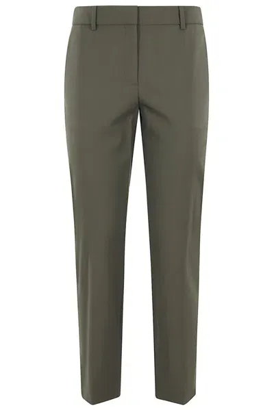 Theory Cropped Tailored Pants In Green