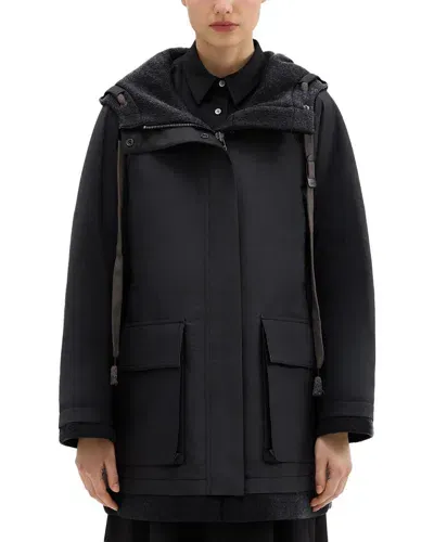 Theory Cyber Parka In Black