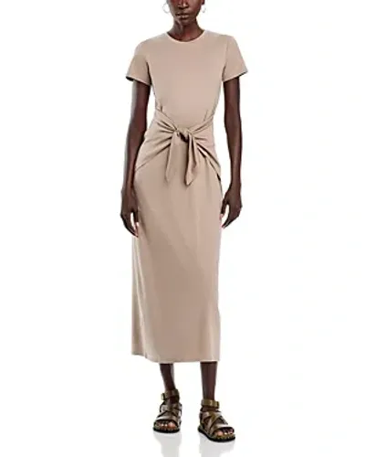 Theory Dakui Tie Waist Midi Dress In Cinder