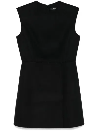 Theory Fleece Mini Dress In Black