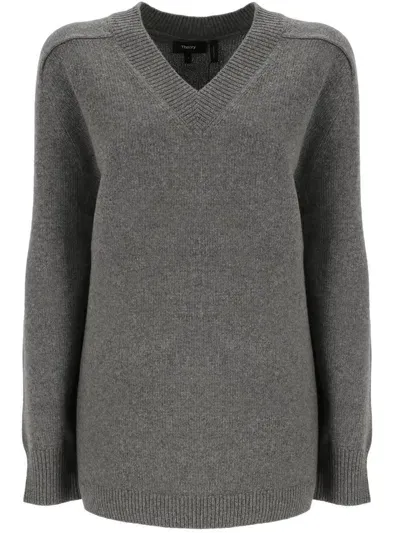 Theory Karenia Neue Sweater In Grey