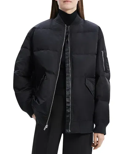 Theory Puffer Flight Jacket In Black