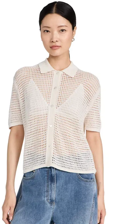 Theory Mesh Shirt Bone