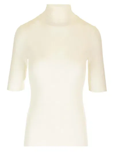 Theory Short Sleeve Sweater In Neutral