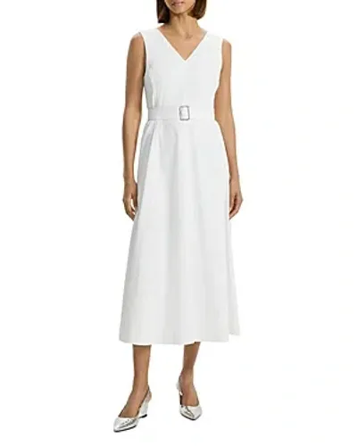 Theory Sleeveless Midi Dress In White