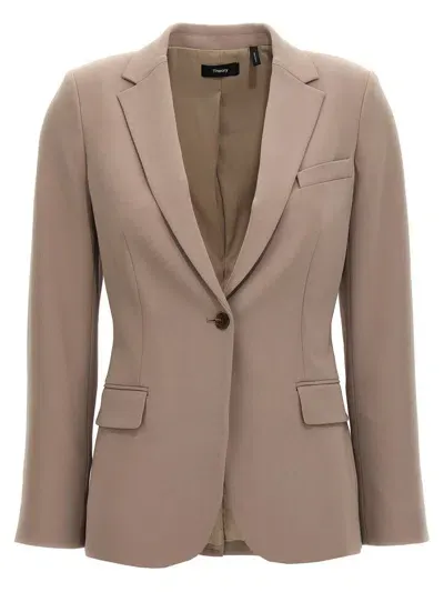 Theory Staple Blazer In Dove