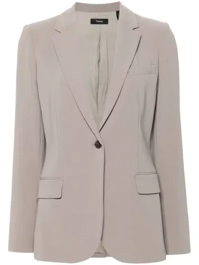 Theory Staple Blazer In Neutrals