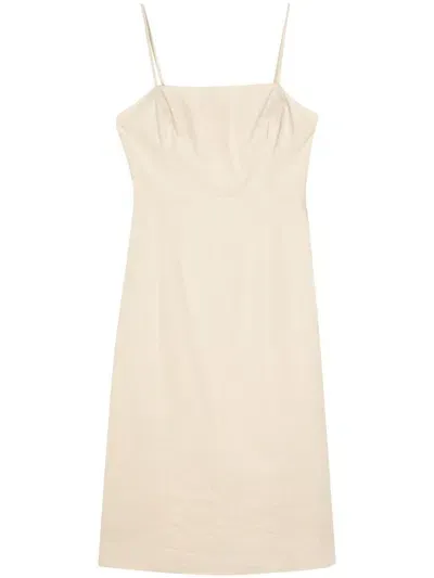 Theory Sleeveless A-line Midi Dress In Y0d Light Linen