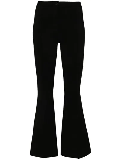 Theory Pleat-detail Flared Trousers In Black