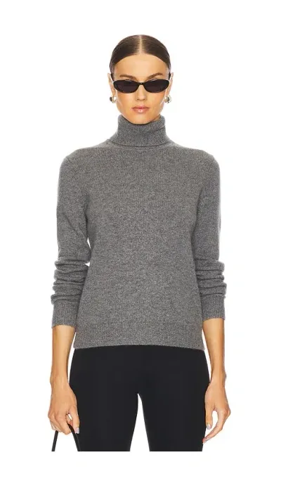 Theory Turtleneck Long Sleeve Sweater In Grey