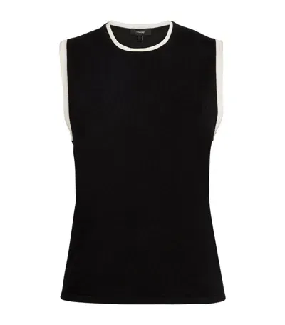 Theory Wool Sweater Vest In Black