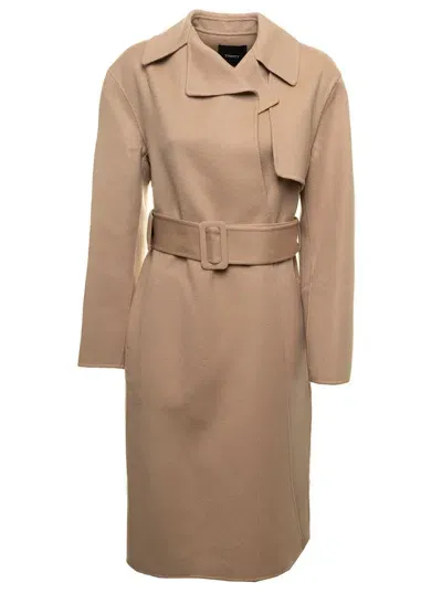 Theory Wrap Trench Luxe New In Pink