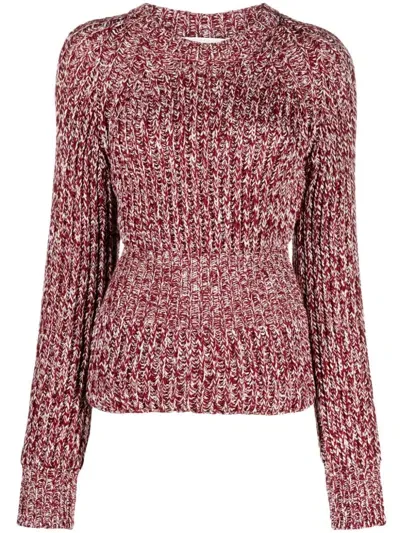 There Was One Mélange Effect Virgin Wool Jumper In Pink