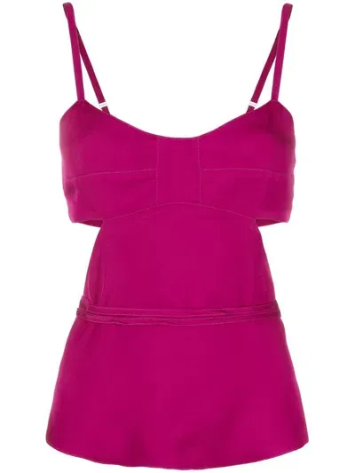 There Was One Open-back Camisole Top In Pink