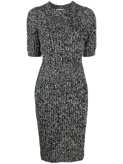 There Was One Ribbed-knit Wool Midi Dress In White