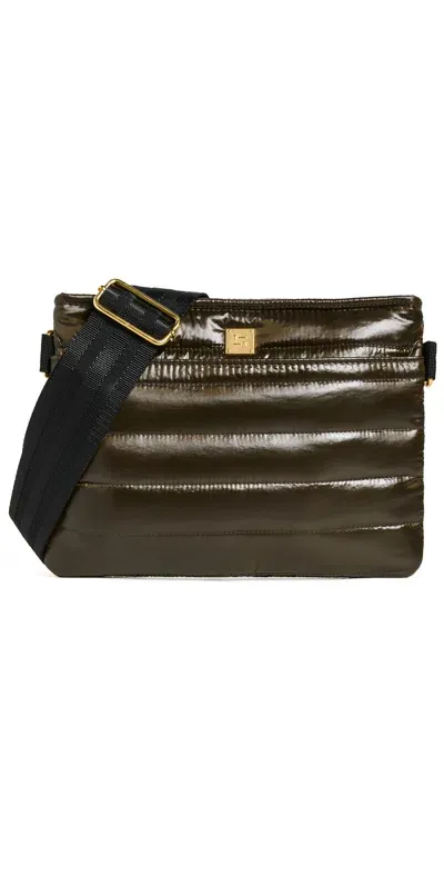 Think Royln Bum Bag 2.0 Shiny Dark Olive/black/black