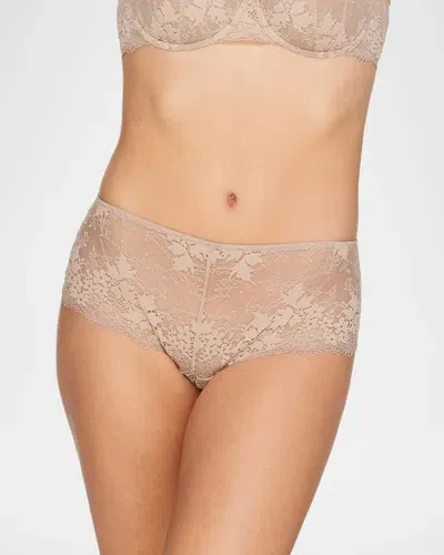 Thirdlove All Day Lace Cheeky Briefs In Taupe