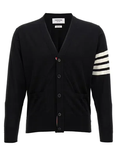 Thom Browne 4 Bar Cardigan In Black