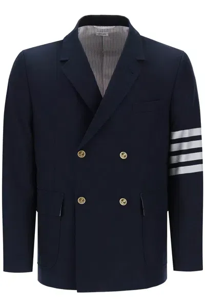 Thom Browne Cropped Jacket In Blue