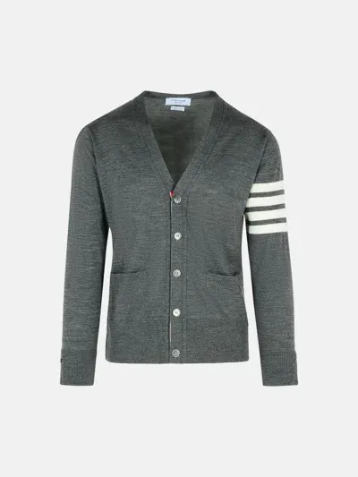 Thom Browne '4-bar' Grey Virgin Wool Cardigan