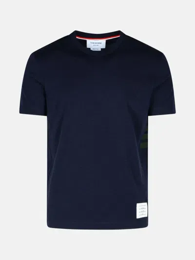 Thom Browne '4 Bar' Navy Wool T-shirt