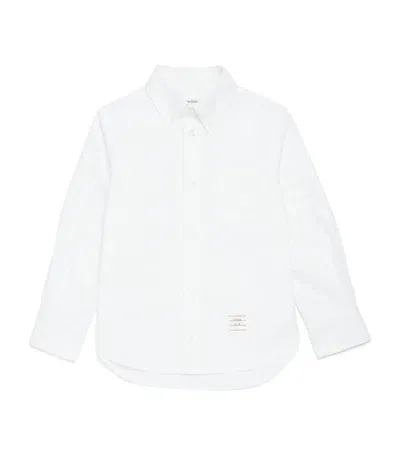 Thom Browne Kids' 4-bar Oxford Shirt In White