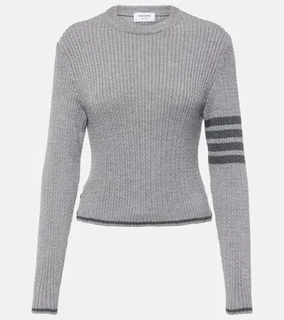 Thom Browne 4-bar Sweater In Grey