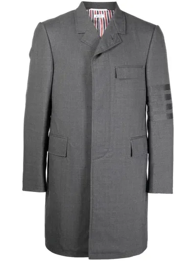 Thom Browne 4-bar Stripe Elongated Blazer In Grey