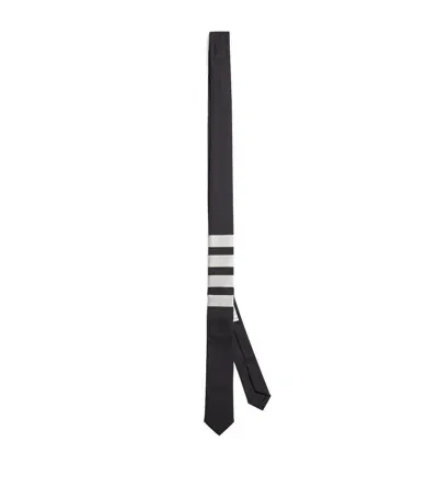 Thom Browne 4-bar Stripe Tie In Metallic